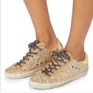 golden goose with leopard laces